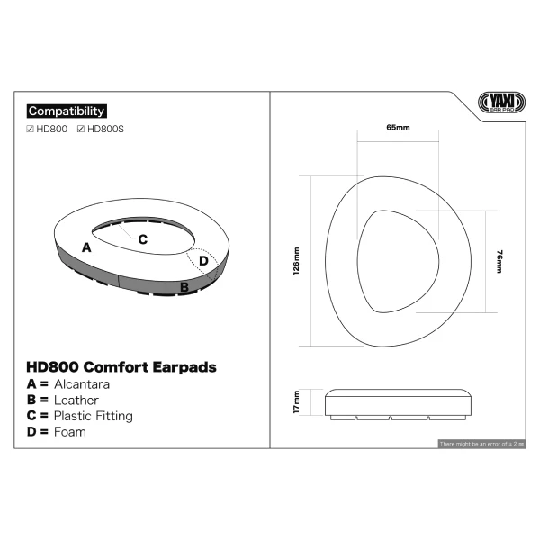 HD800 Comfortイヤーパッド - Image 6